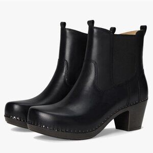 DANSKO women's Shayna  GENUINE lEATHER boots in black burnished